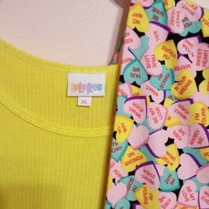LulaRoe Valentine's set - XL Irma -TC candy hearts